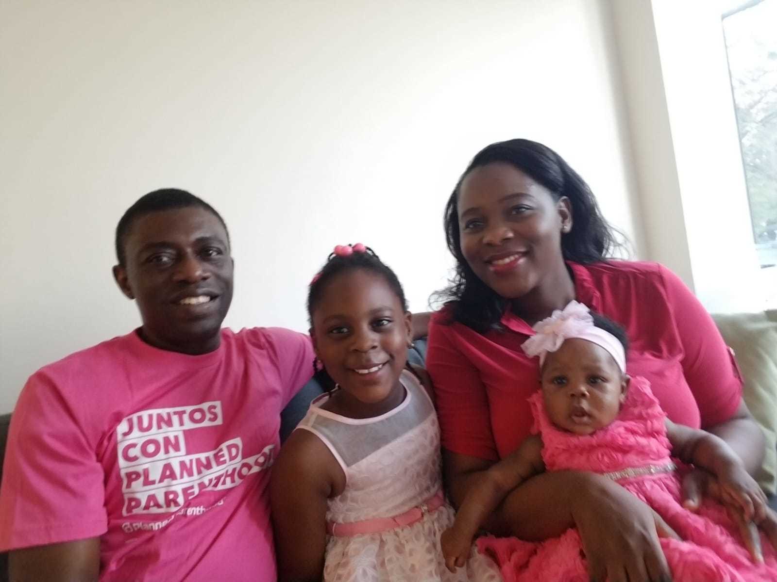 Family in Pink for breast cancer