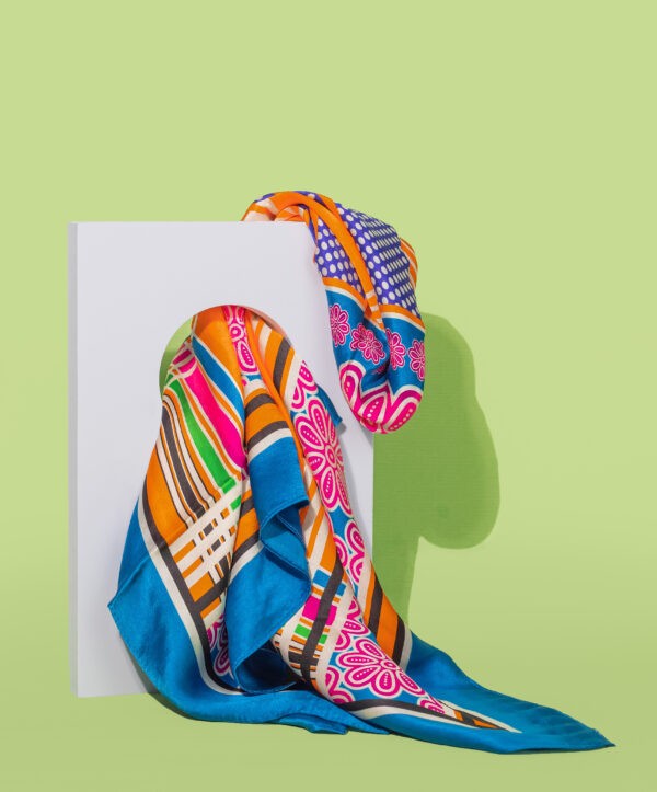 The Oona scarf in Shweshwe fabric
